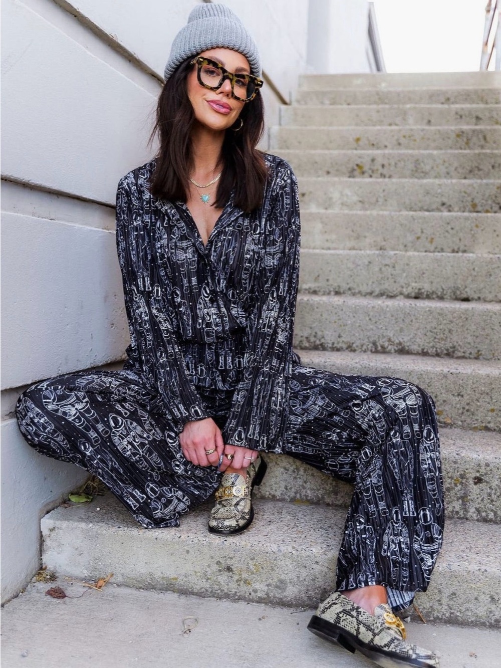Dressed in lala interstellar plisse set size S